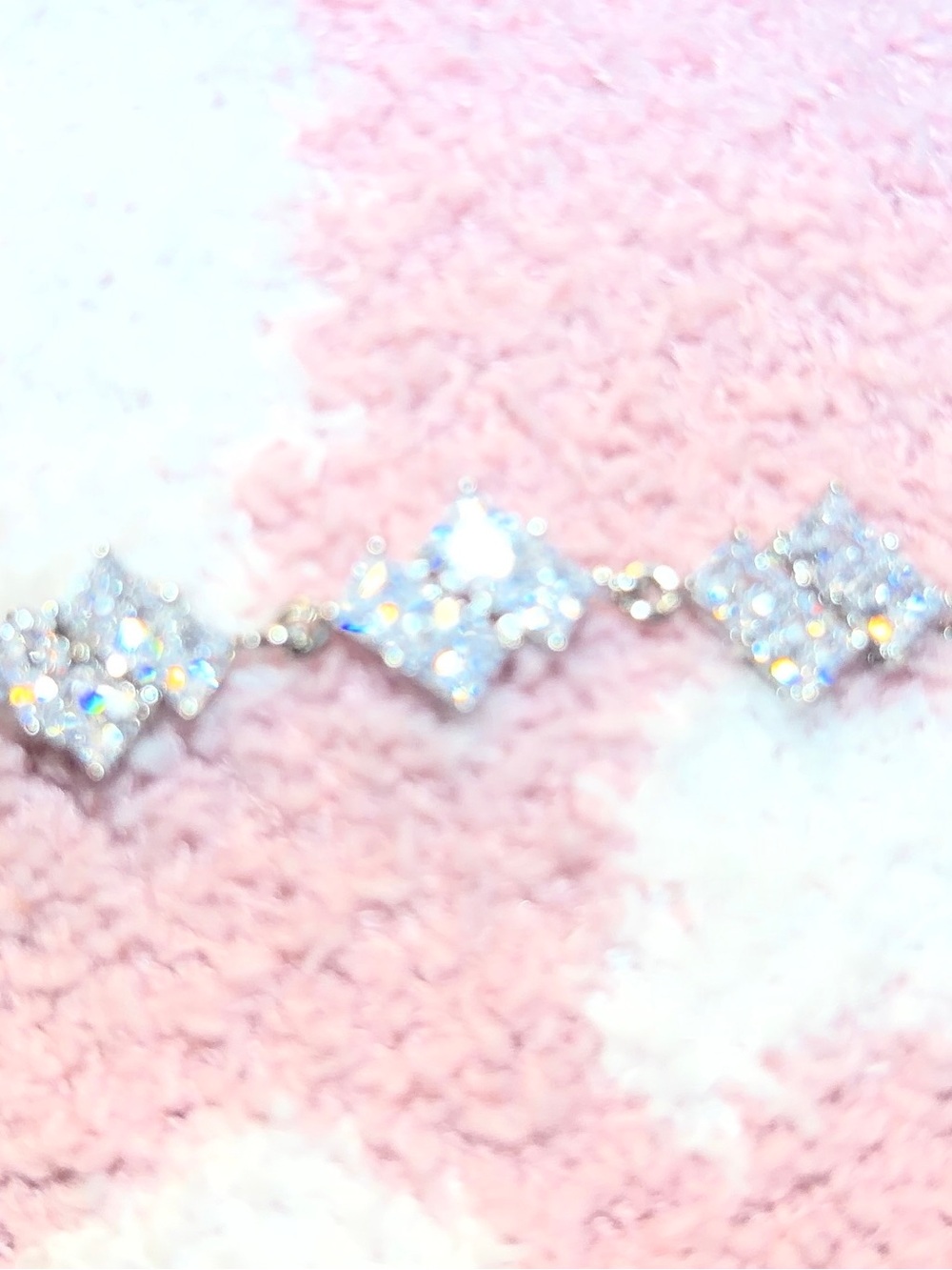 Sparkling Cubic Zirconia Bracelet - Silver Tone,